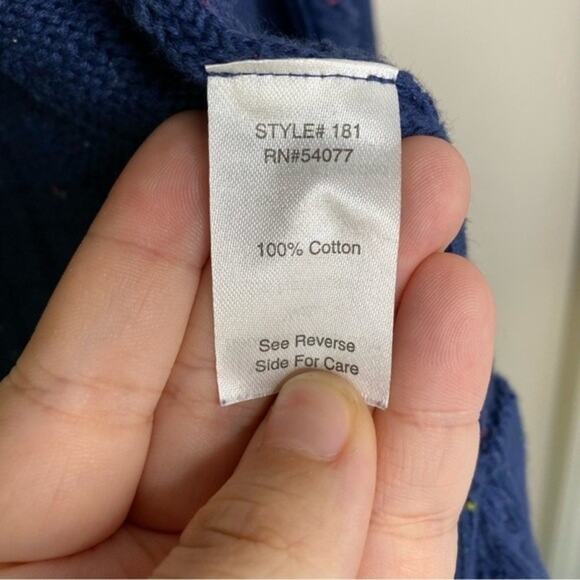 CAbi Navy Blue Speckled Duchess Longline Cardigan Medium - Picture 5 of 10